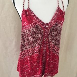 Lucky Brand Red  Strappy Tank top Size Medium